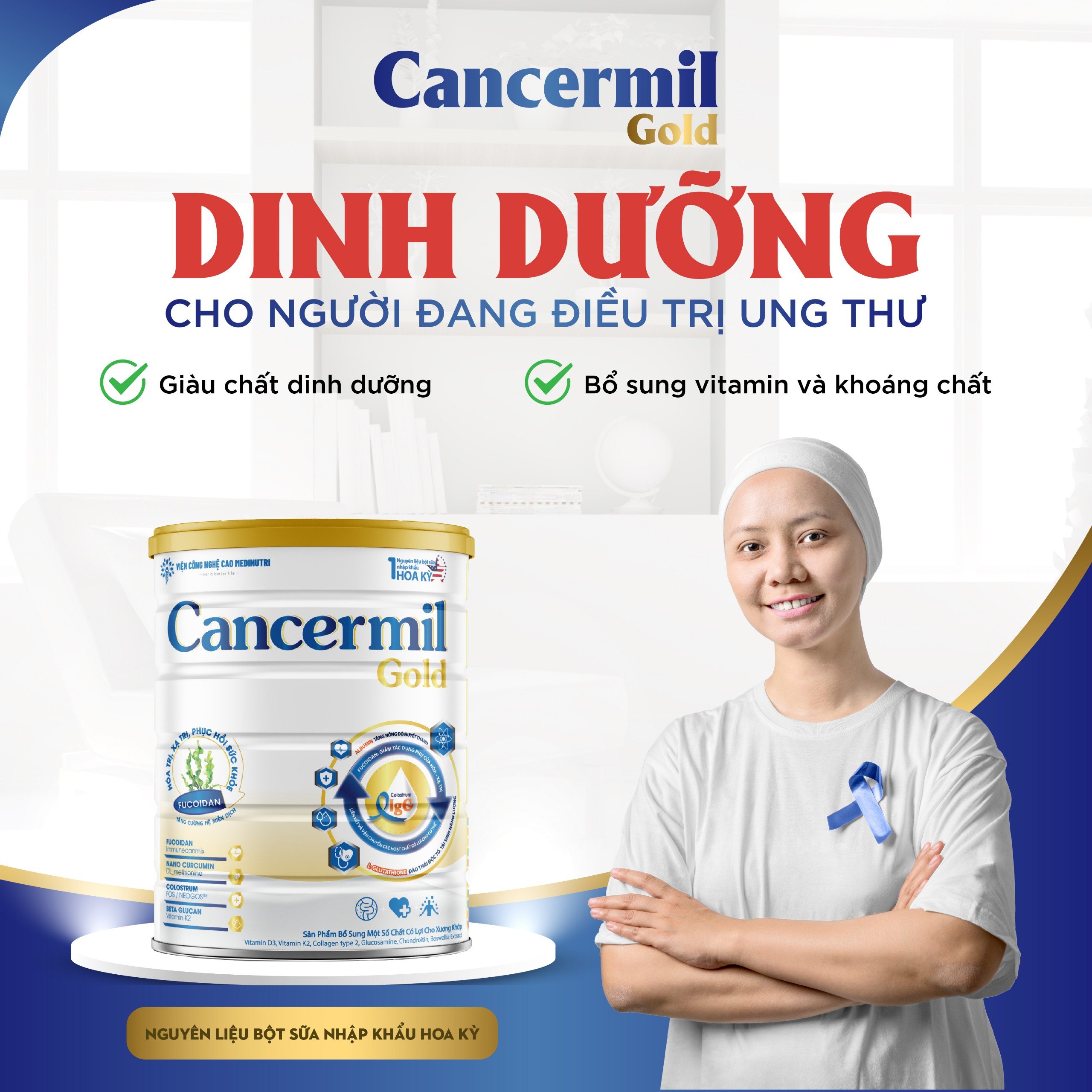 ảnh: sữa cho người ung thư